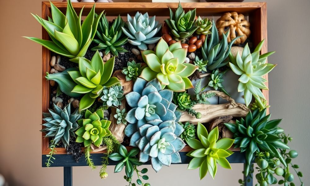 Jardim vertical, uma solução inteligente para quem ama suculentas tóxicas. Ao instalá-lo, você pode posicionar essas espécies em locais elevados, mantendo-as com segurança inacessíveis para crianças e animais de estimação, cultivando com responsabilidade.